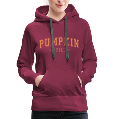 Pumpkin Spice Women’s Premium Hoodie - burgundy