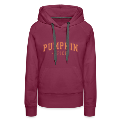 Pumpkin Spice Women’s Premium Hoodie - burgundy