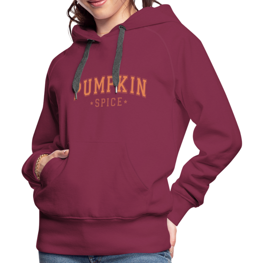 Pumpkin Spice Women’s Premium Hoodie - burgundy