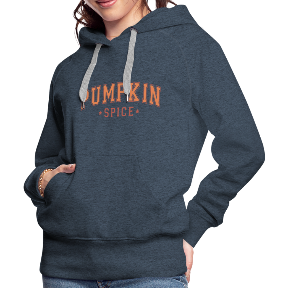 Pumpkin Spice Women’s Premium Hoodie - heather denim