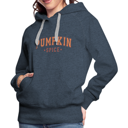 Pumpkin Spice Women’s Premium Hoodie - heather denim