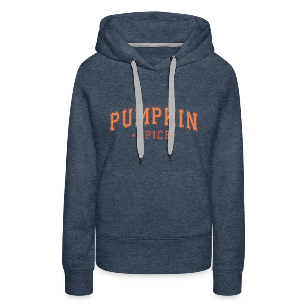 Pumpkin Spice Women’s Premium Hoodie - heather denim