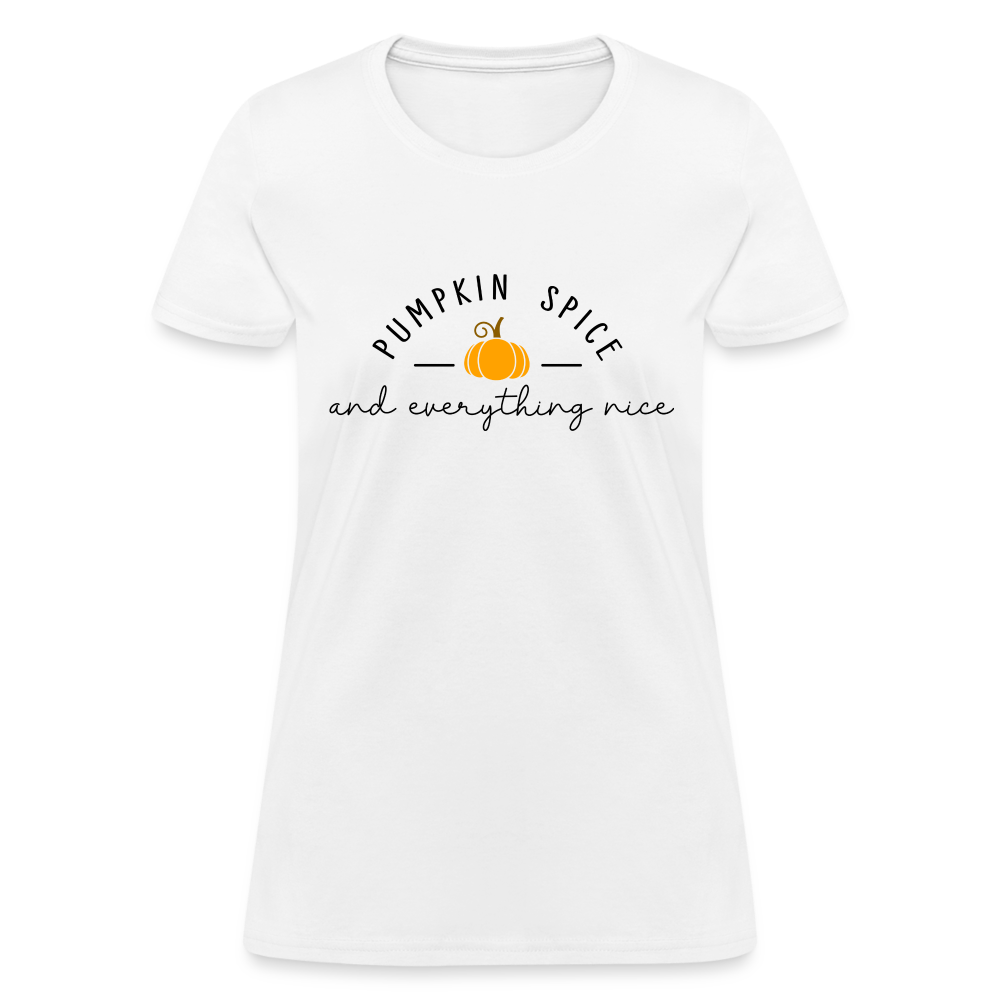 Pumpkin Spice and Everything Nice Women's T-Shirt - white