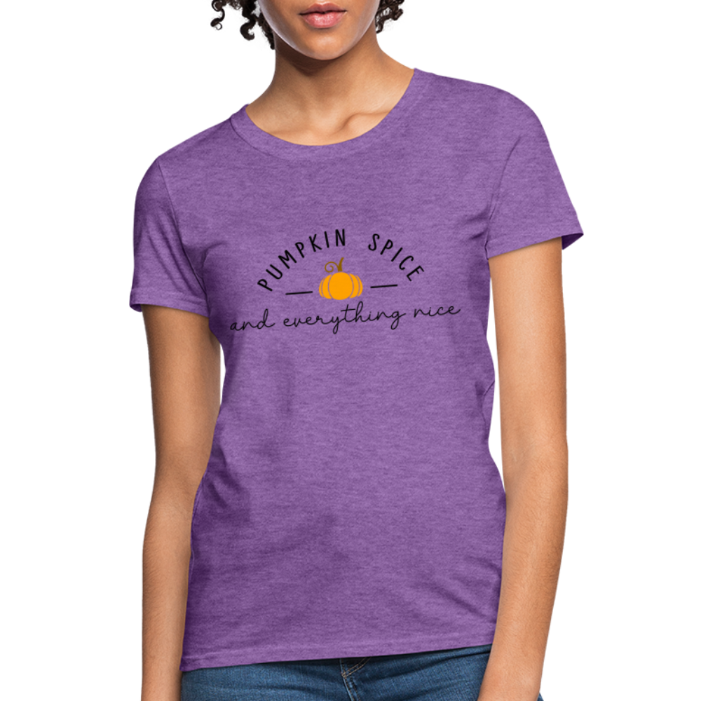 Pumpkin Spice and Everything Nice Women's T-Shirt - purple heather