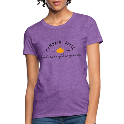 Pumpkin Spice and Everything Nice Women's T-Shirt - purple heather