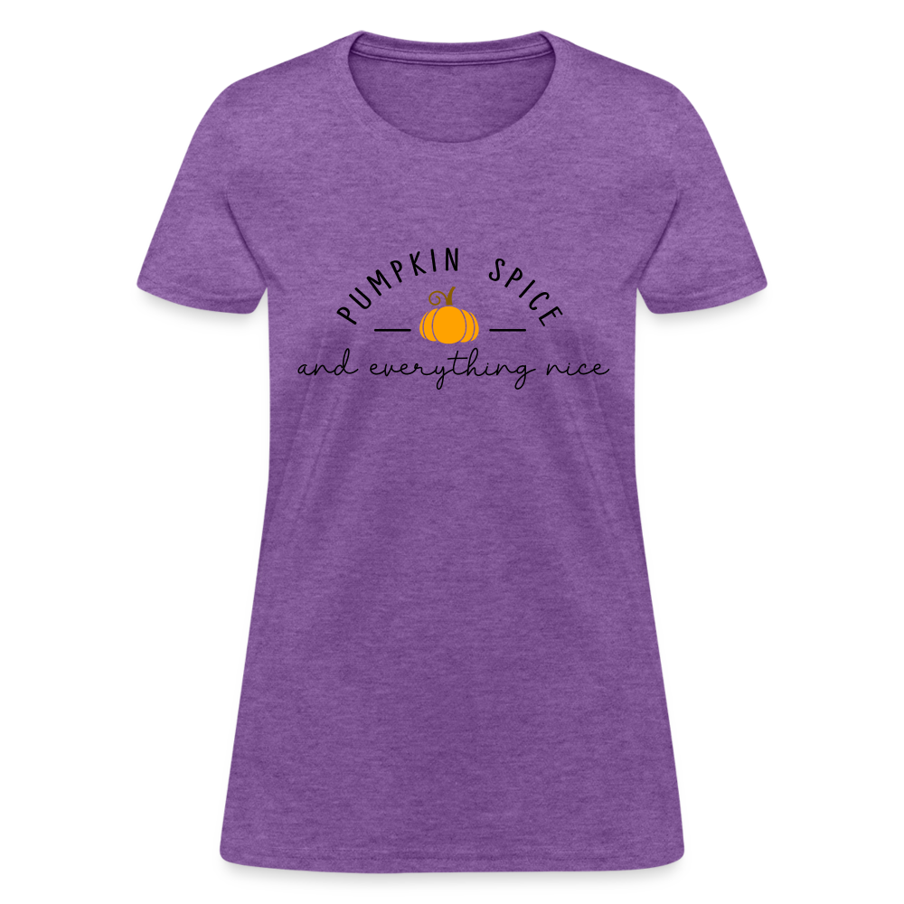 Pumpkin Spice and Everything Nice Women's T-Shirt - purple heather