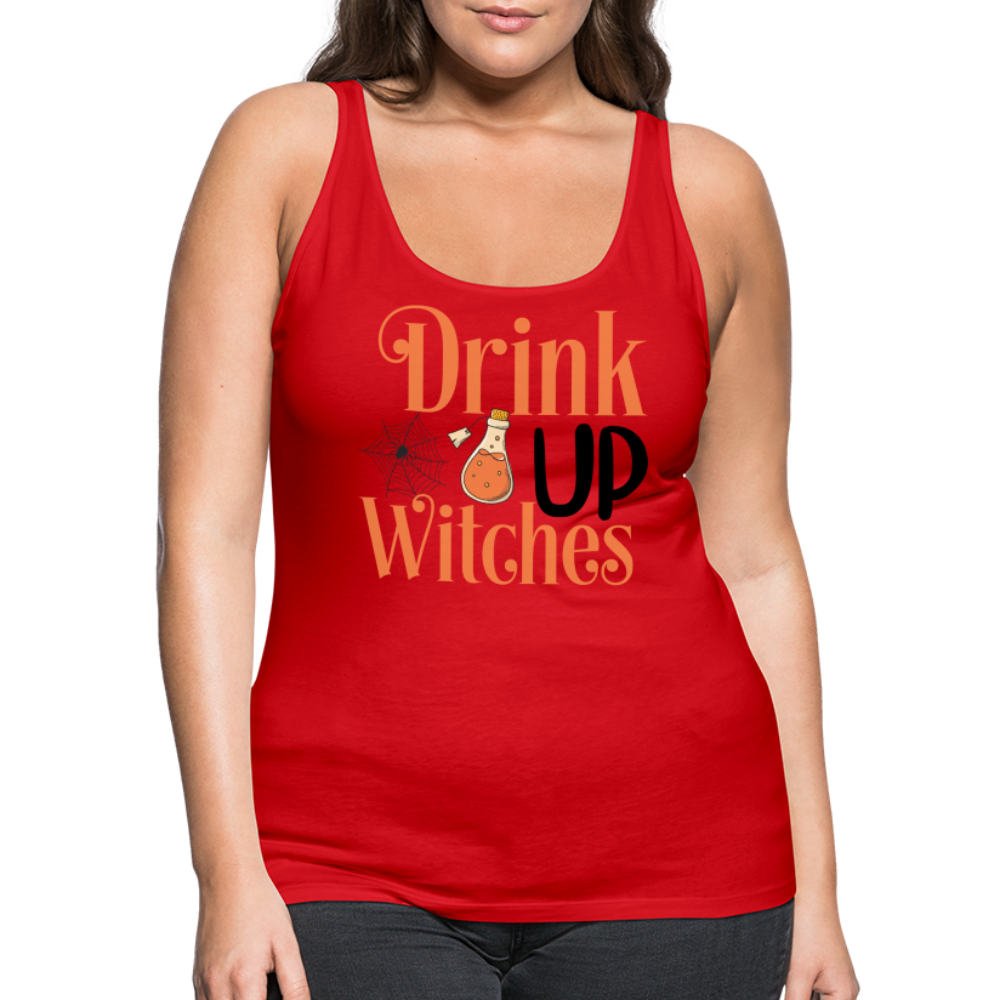 Drink Up Witches Women’s Premium Tank Top - red