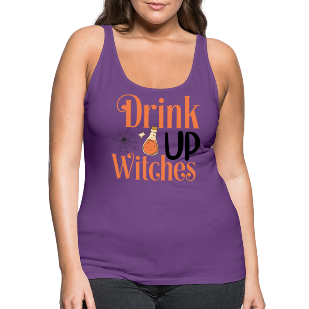 Drink Up Witches Women’s Premium Tank Top - purple