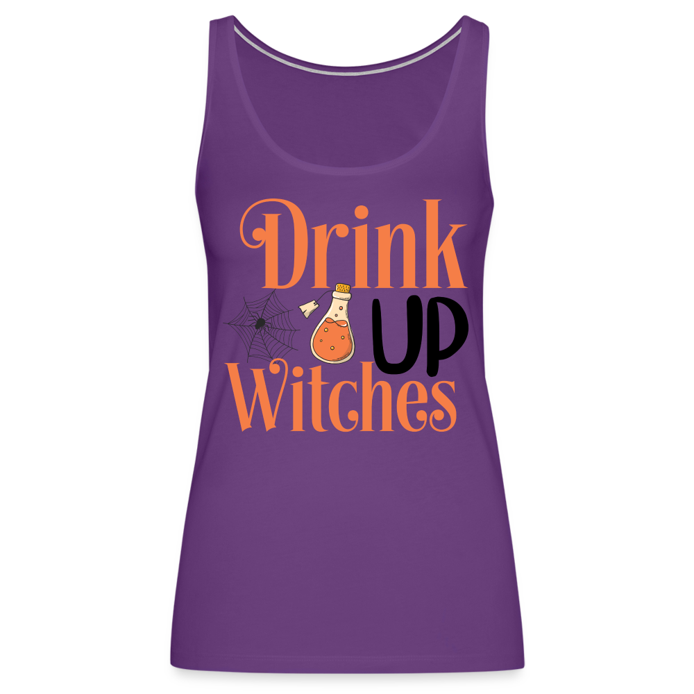 Drink Up Witches Women’s Premium Tank Top - purple