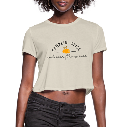 Pumpkin Spice and Everything Nice Women's Cropped T-Shirt - dust