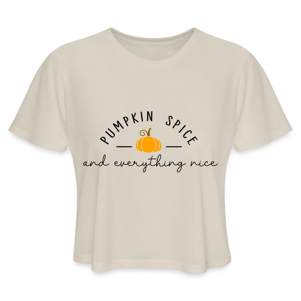 Pumpkin Spice and Everything Nice Women's Cropped T-Shirt - dust