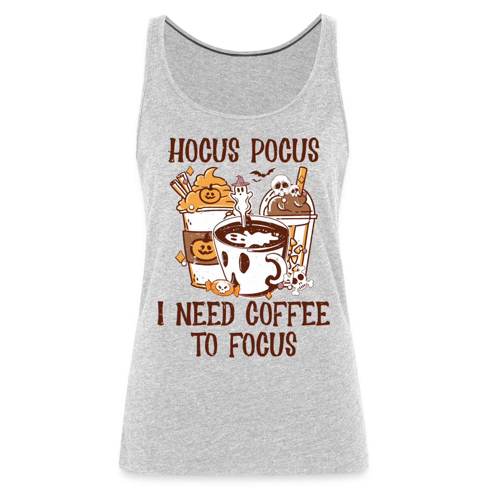 Hocus Pocus I Need Coffee To Focus Women’s Tank Top - heather gray