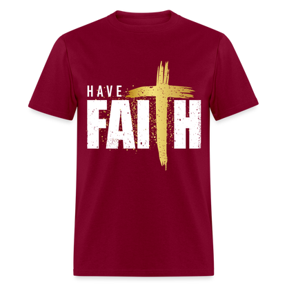 Have Faith T-Shirt - burgundy
