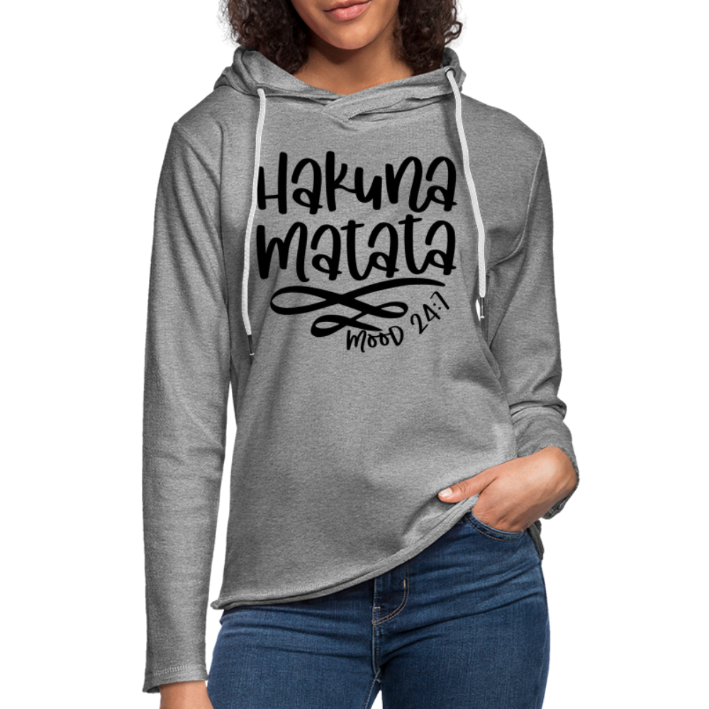 Hakuna Matata Lightweight Terry Hoodie - heather gray