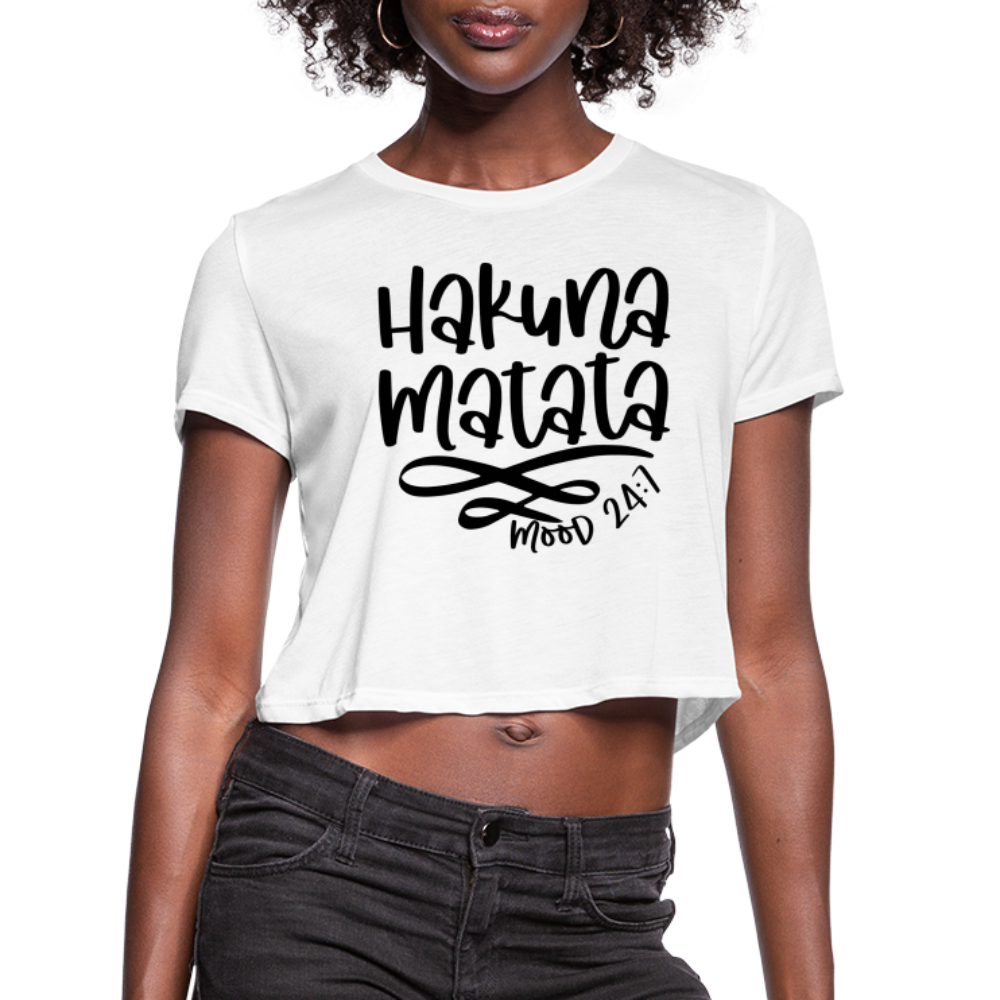 Hakuna Matata Women's Cropped T-Shirt - white