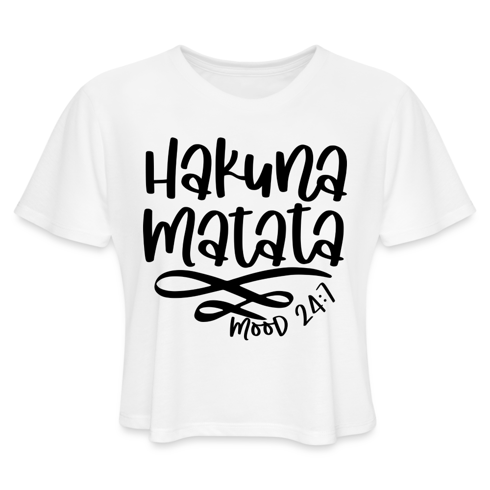 Hakuna Matata Women's Cropped T-Shirt - white