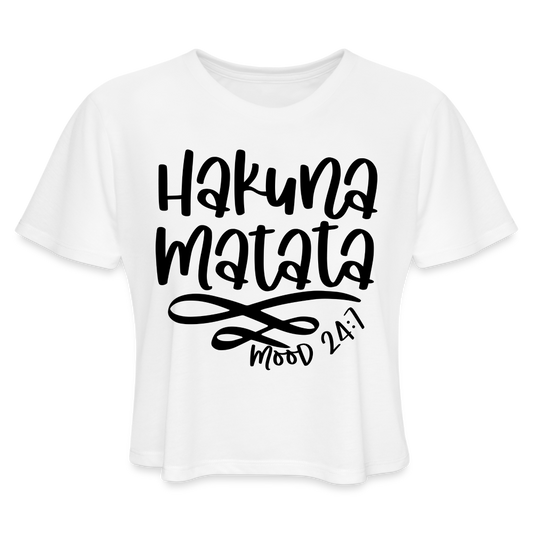 Hakuna Matata Women's Cropped T-Shirt - white