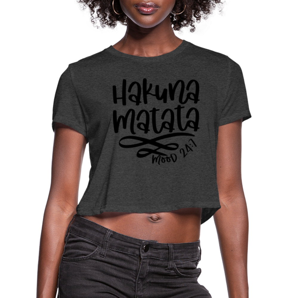 Hakuna Matata Women's Cropped T-Shirt - deep heather