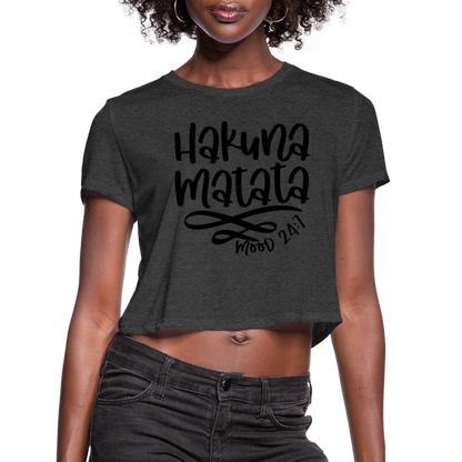 Hakuna Matata Women's Cropped T-Shirt - deep heather