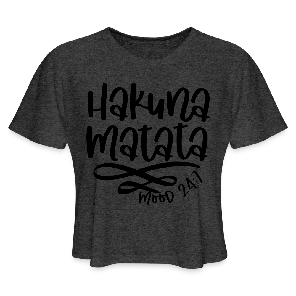 Hakuna Matata Women's Cropped T-Shirt - deep heather