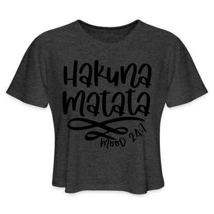 Hakuna Matata Women's Cropped T-Shirt - deep heather