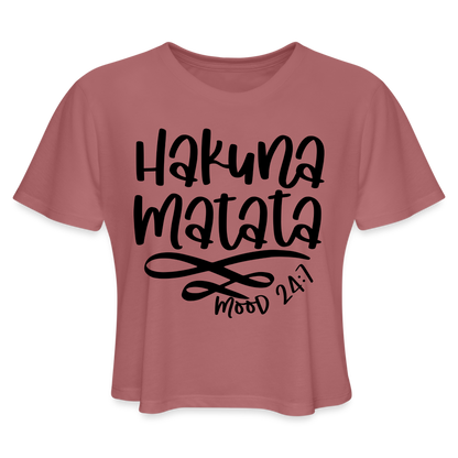 Hakuna Matata Women's Cropped T-Shirt - mauve