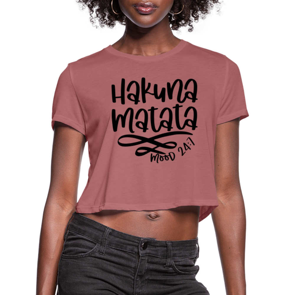 Hakuna Matata Women's Cropped T-Shirt - mauve