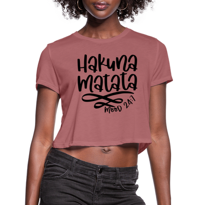 Hakuna Matata Women's Cropped T-Shirt - mauve