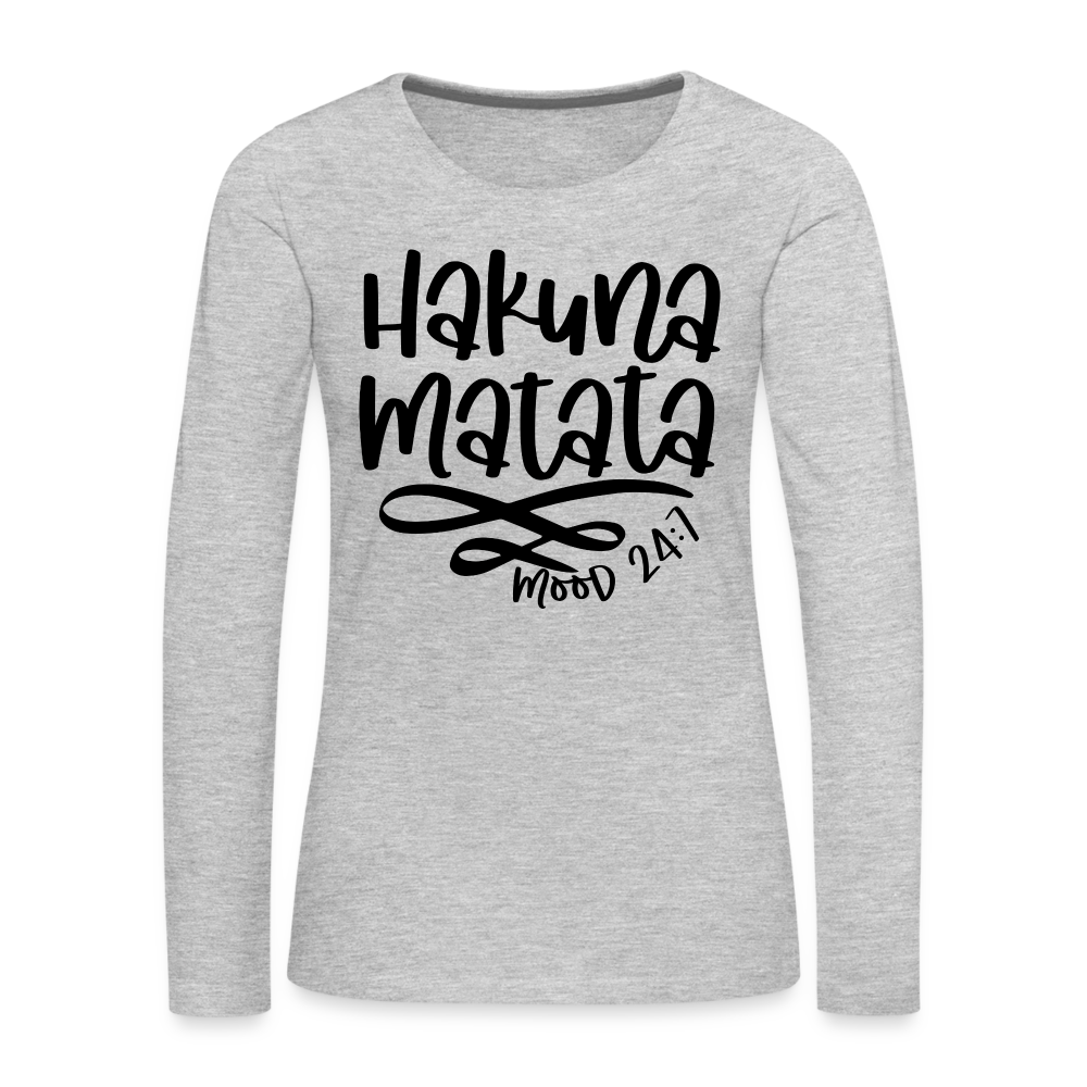 Hakuna Matata Women's Premium Long Sleeve T-Shirt - heather gray