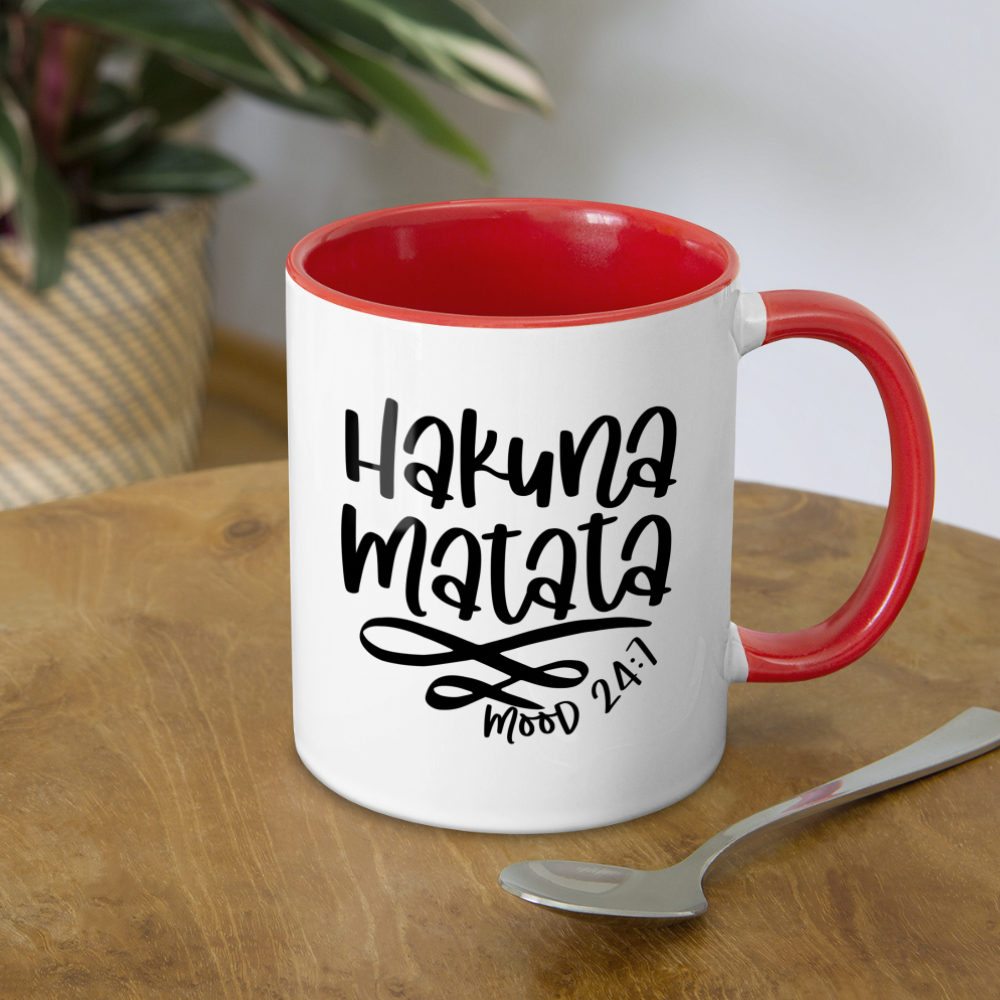 Hakuna Matata Coffee Mug - white/red