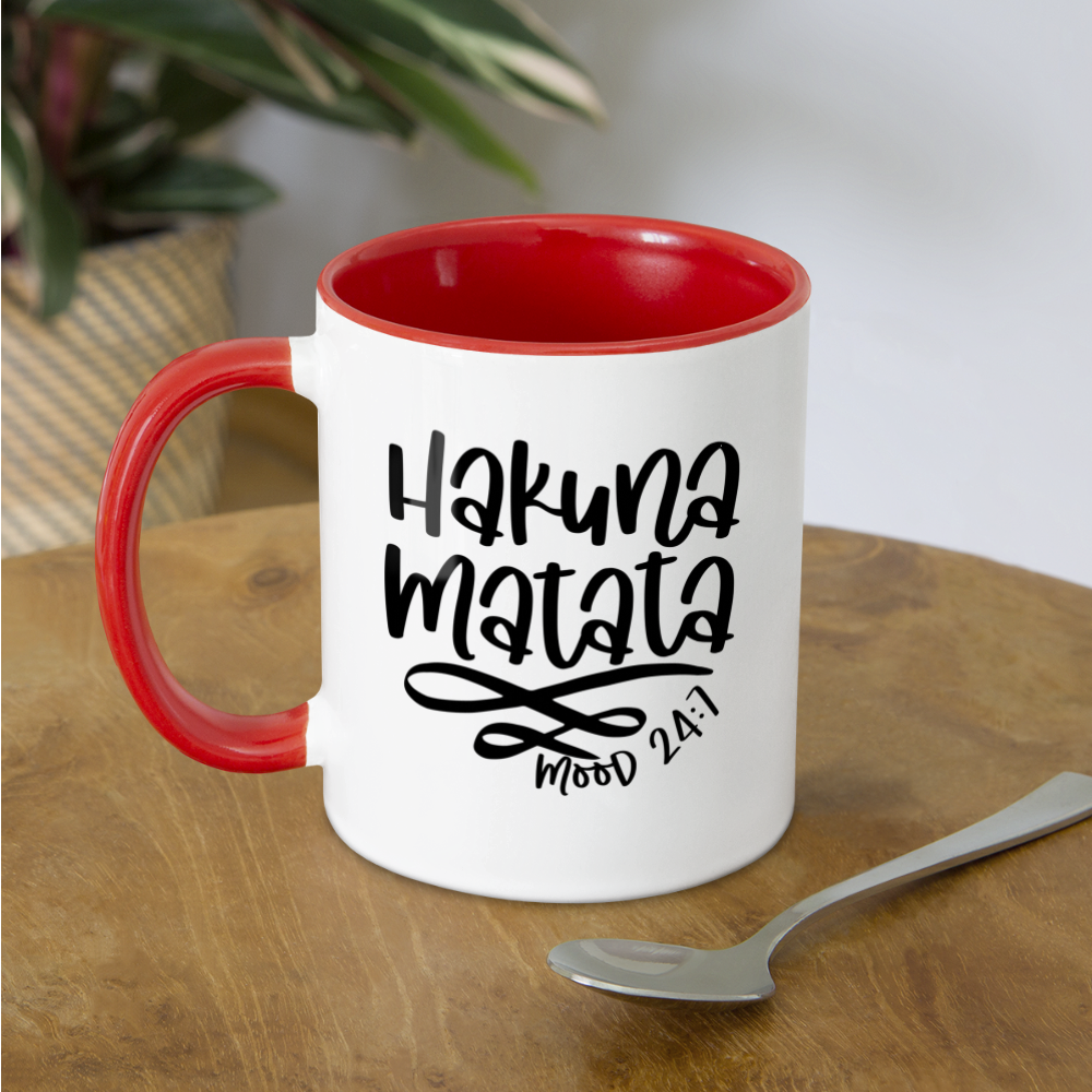 Hakuna Matata Coffee Mug - white/red