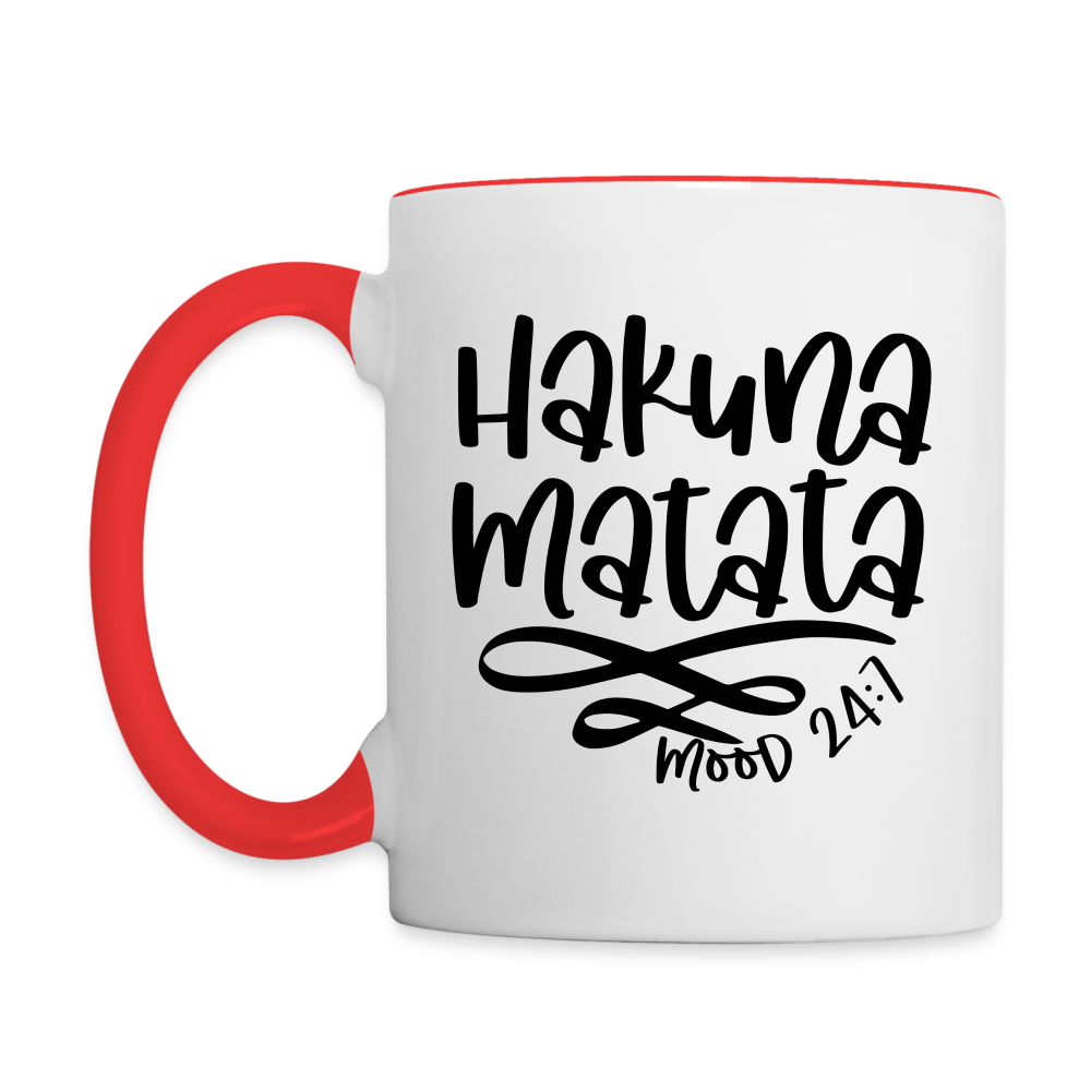 Hakuna Matata Coffee Mug - white/red