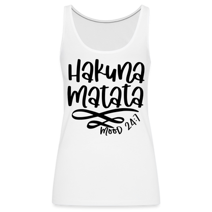 Hakuna Matata Women’s Premium Tank Top - white