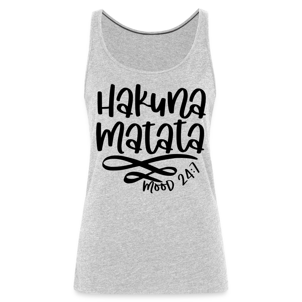 Hakuna Matata Women’s Premium Tank Top - heather gray