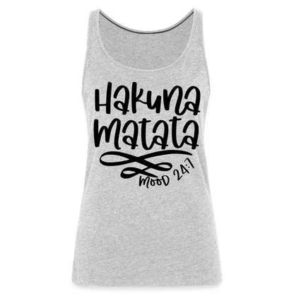 Hakuna Matata Women’s Premium Tank Top - heather gray