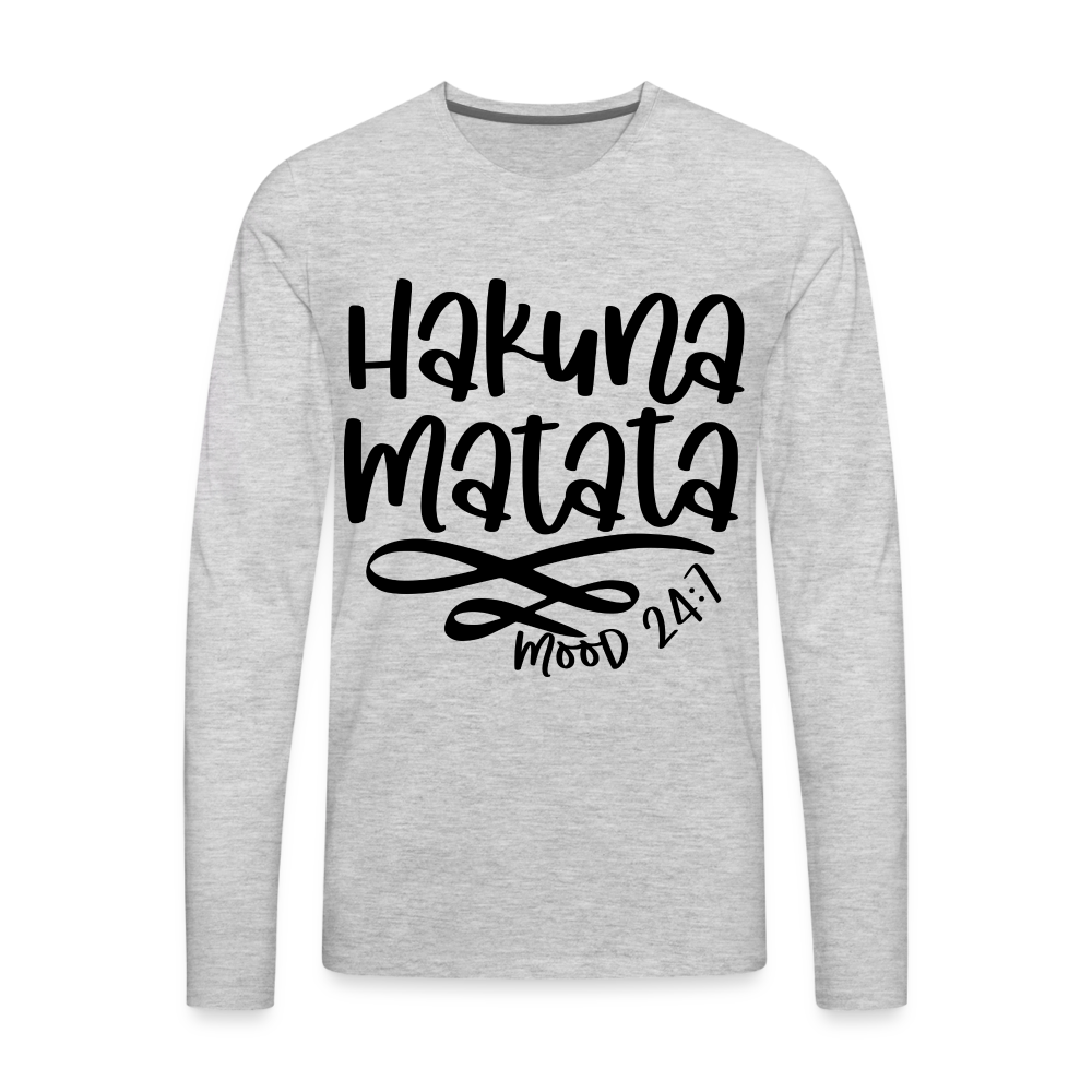 Hakuna Matata Men's Premium Long Sleeve T-Shirt - heather gray