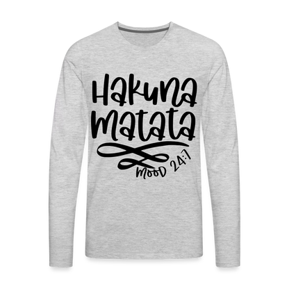 Hakuna Matata Men's Premium Long Sleeve T-Shirt - heather gray