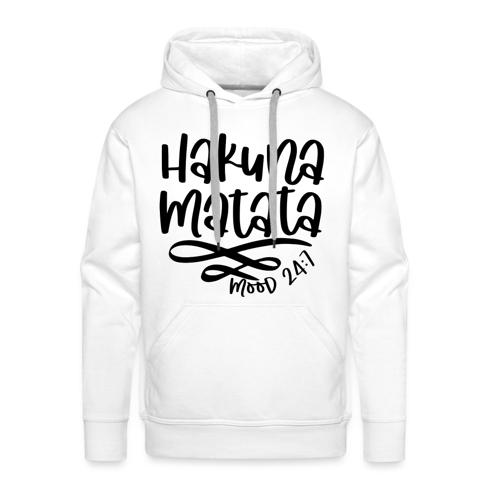 Hakuna Matata Men’s Premium Hoodie - white