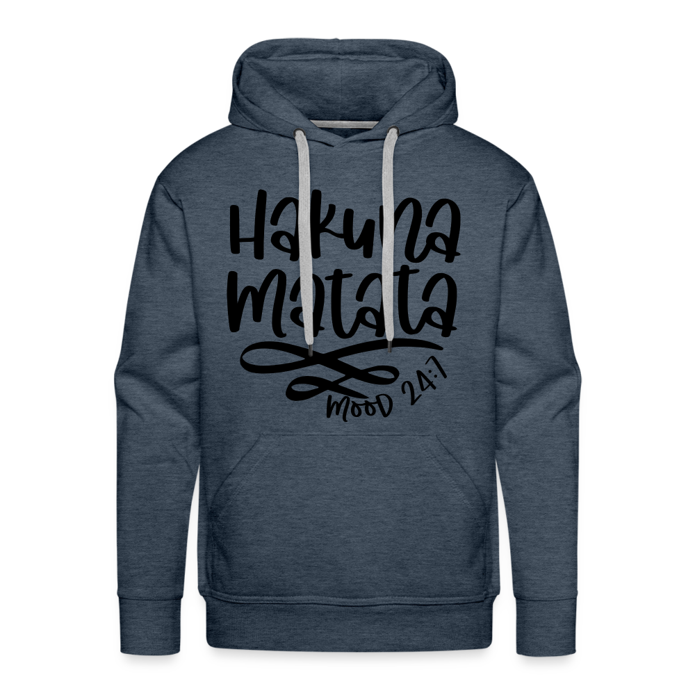 Hakuna Matata Men’s Premium Hoodie - heather denim