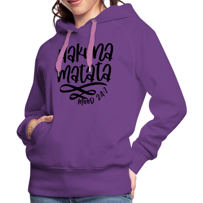 Hakuna Matata Women’s Premium Hoodie - purple 