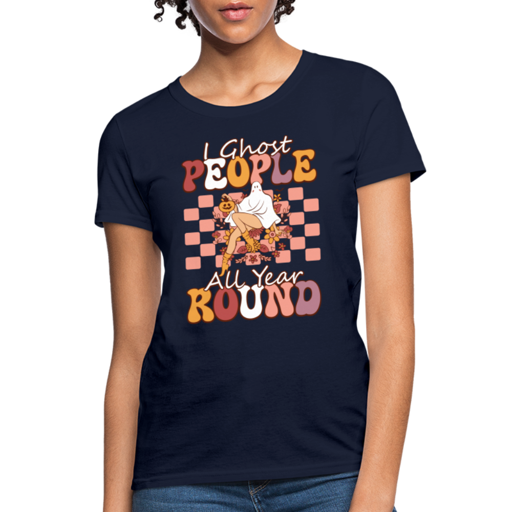 I Ghost People All Year Round Women's T-Shirt - navy