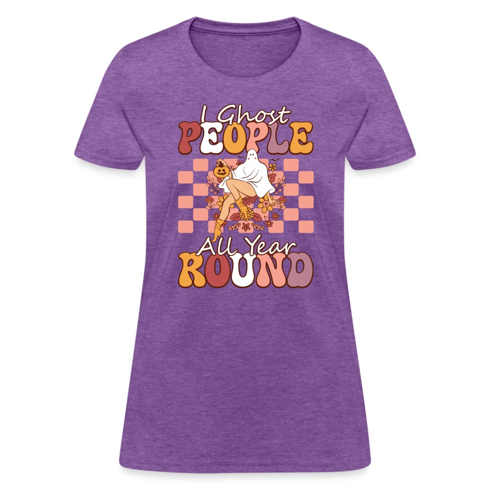 I Ghost People All Year Round Women's T-Shirt - purple heather
