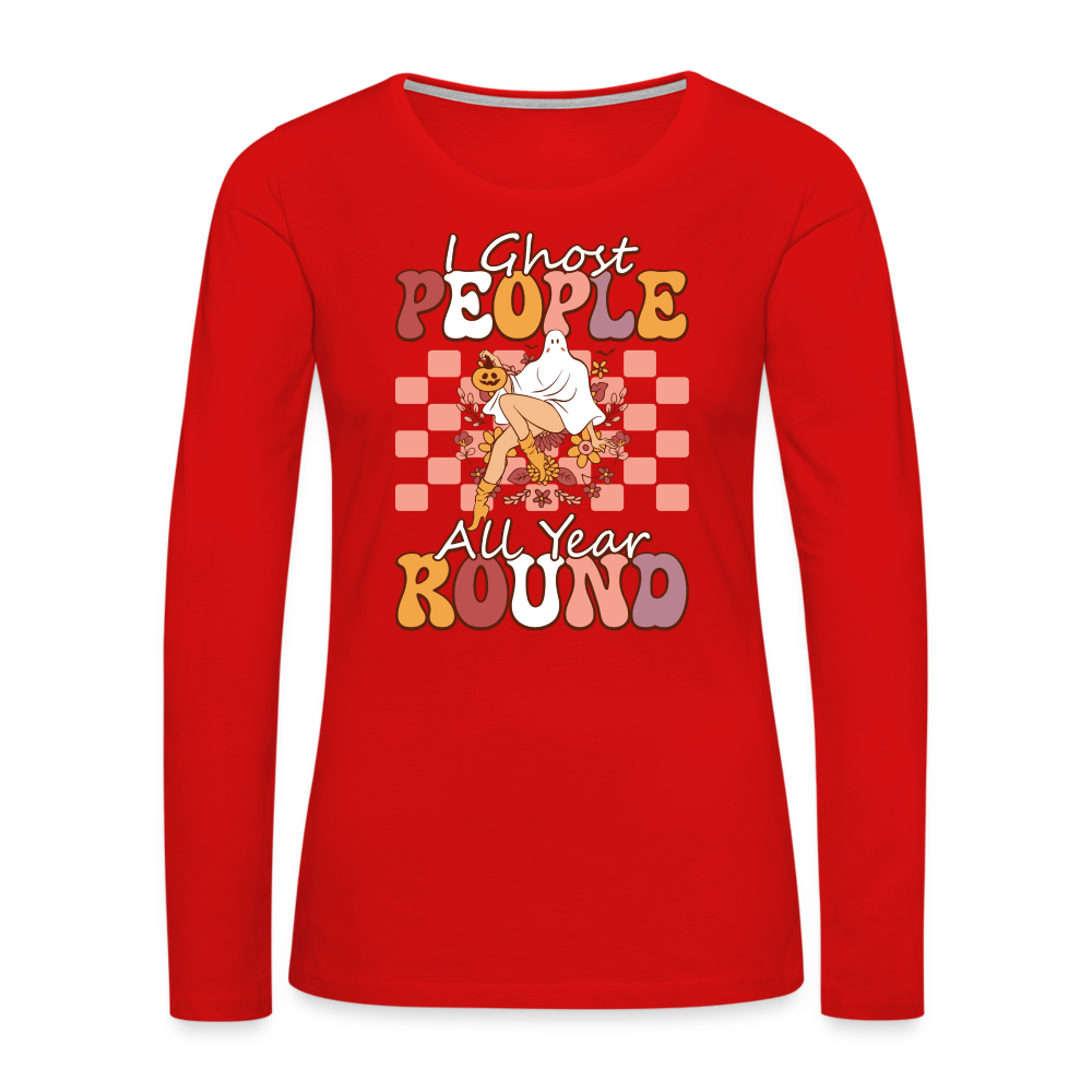I Ghost People All Year Round Long Sleeve T-Shirt - red