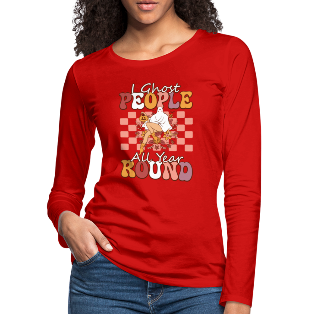 I Ghost People All Year Round Long Sleeve T-Shirt - red