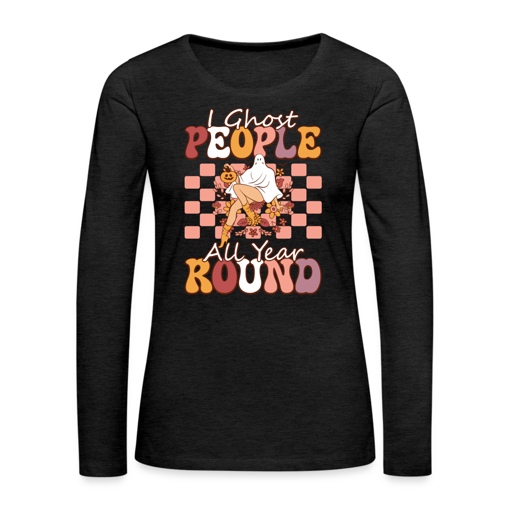 I Ghost People All Year Round Long Sleeve T-Shirt - charcoal grey