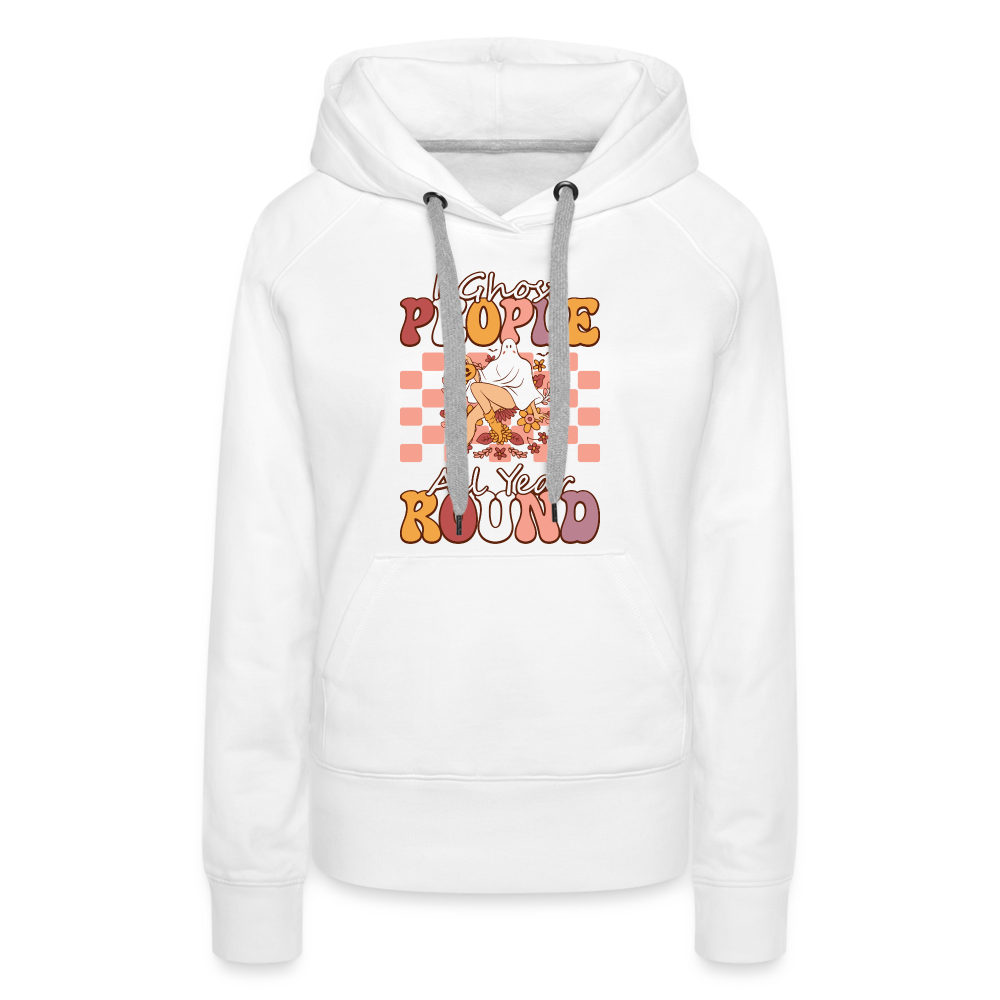 I Ghost People All Year Round Hoodie - white