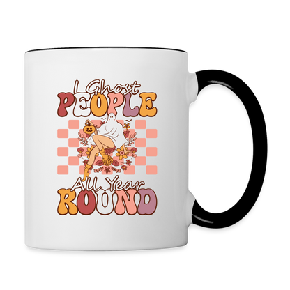 I Ghost People All Year Round Coffee Mug - white/black