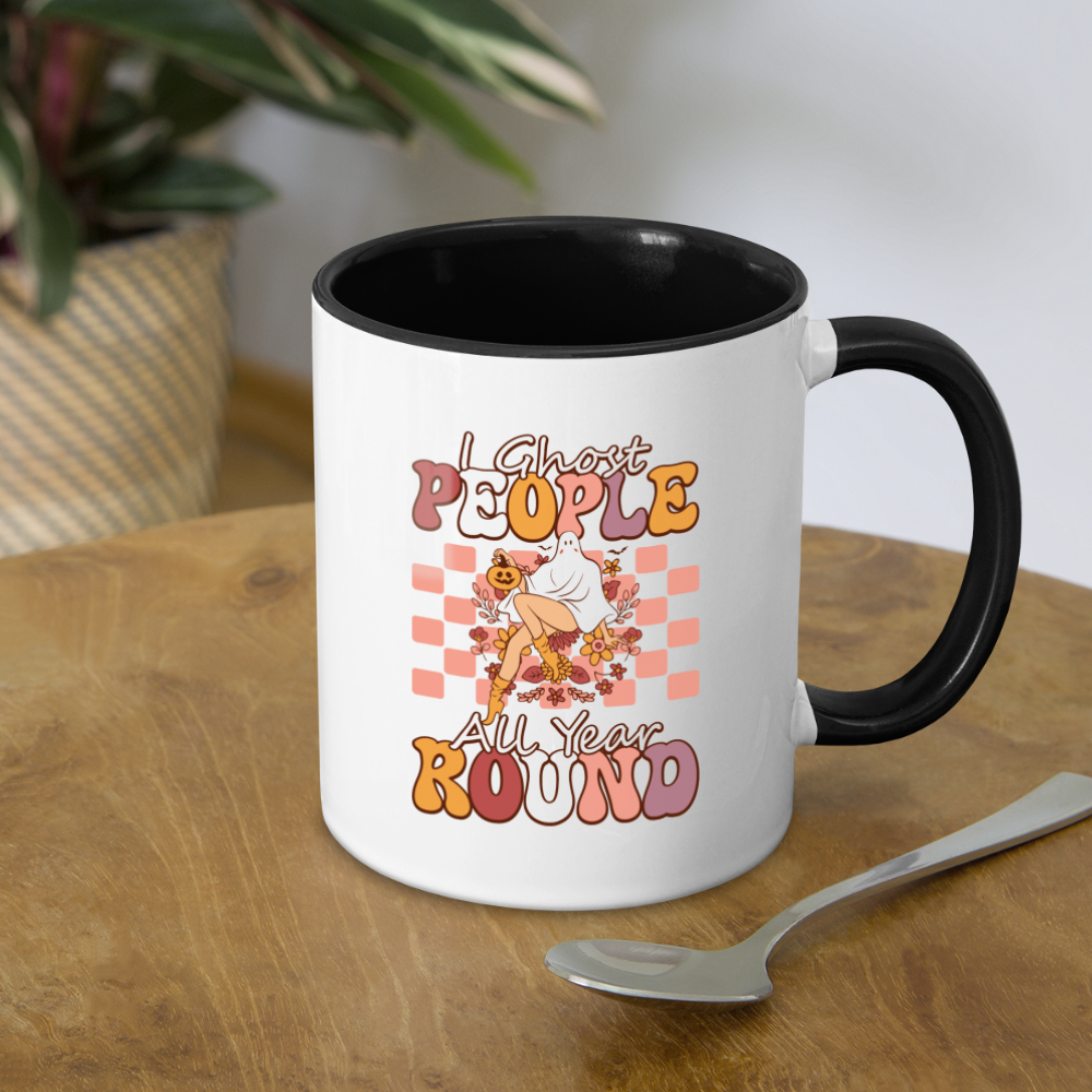 I Ghost People All Year Round Coffee Mug - white/black