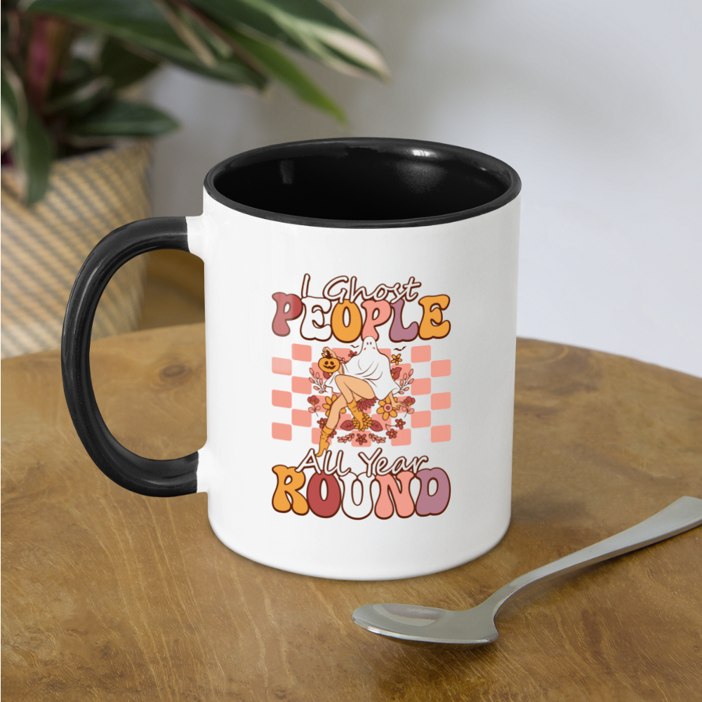 I Ghost People All Year Round Coffee Mug - white/black