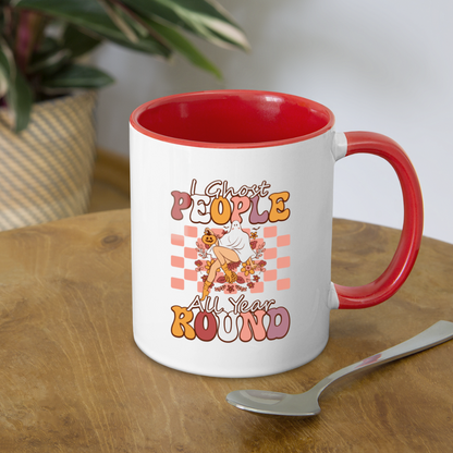 I Ghost People All Year Round Coffee Mug - white/red